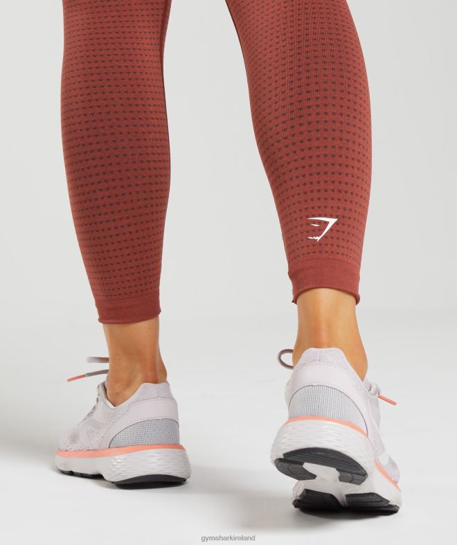 Women Vital Seamless 2.0 Leggings 8004D257 Gymshark Brick Red Marl