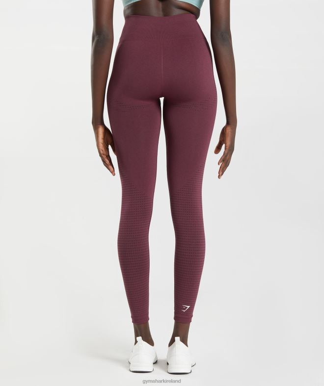 Women Vital Seamless 2.0 Leggings 8004D335 Gymshark Baked Maroon Marl