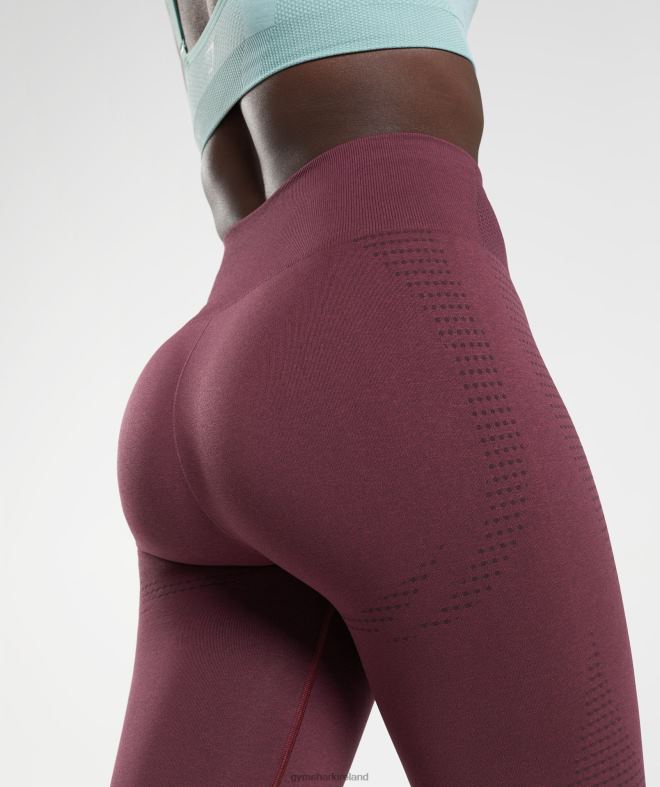 Women Vital Seamless 2.0 Leggings 8004D335 Gymshark Baked Maroon Marl