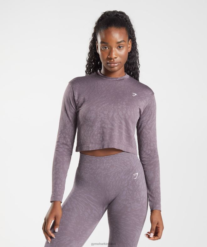 Women Adapt Animal Seamless Long Sleeve Top 8004D472 Gymshark Wild | Musk Lilac