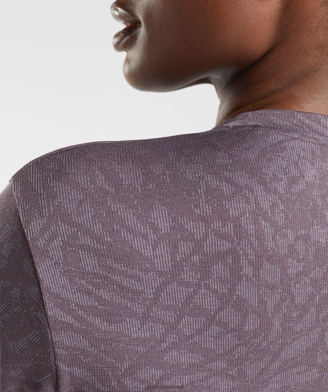 Women Adapt Animal Seamless Long Sleeve Top 8004D472 Gymshark Wild | Musk Lilac