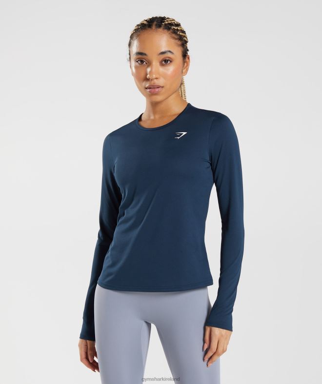 Women Training Long Sleeve Top 8004D416 Gymshark Navy