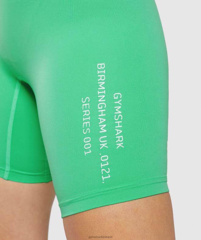 Women Activated Graphic Cycling Shorts 8004D81 Gymshark Tropic Green