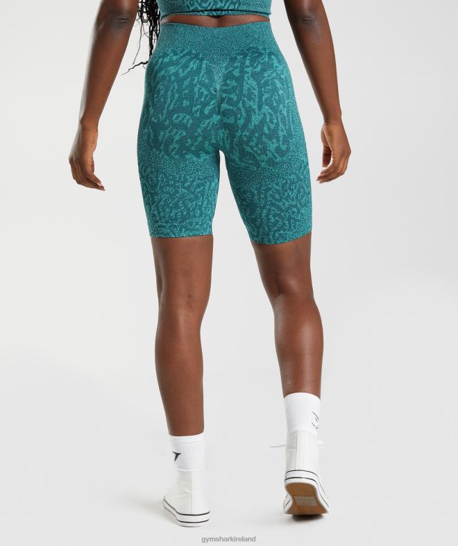 Women Adapt Animal Seamless Cycling Shorts 8004D103 Gymshark Reef | Winter Teal