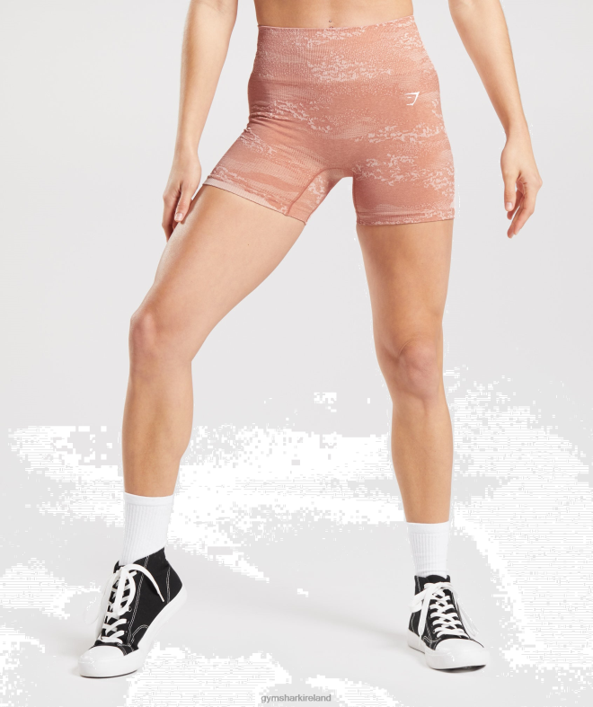 Women Adapt Camo Seamless Shorts 8004D16 Gymshark Misty Pink/Hazy Pink
