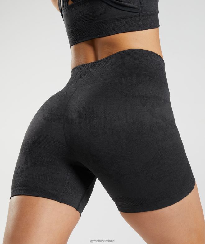 Women Adapt Camo Seamless Shorts 8004D4 Gymshark Lava | Black/Onyx Grey