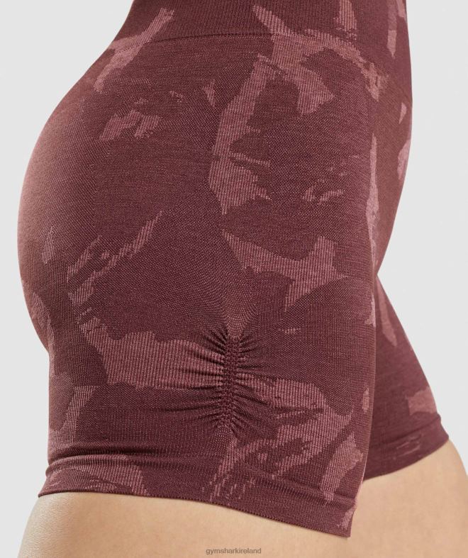 Women Adapt Camo Seamless Shorts 8004D91 Gymshark Savanna | Cherry Brown
