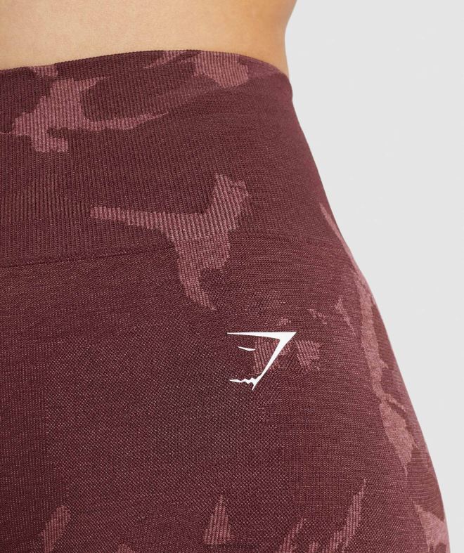 Women Adapt Camo Seamless Shorts 8004D91 Gymshark Savanna | Cherry Brown