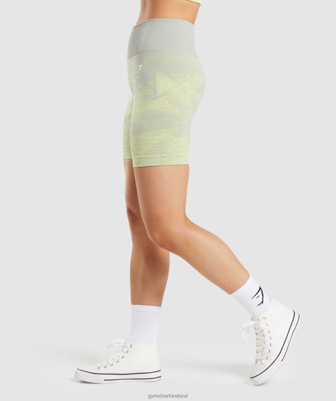 Women Adapt Ombre Seamless Shorts 8004D87 Gymshark Triangle | Taupe Grey Print