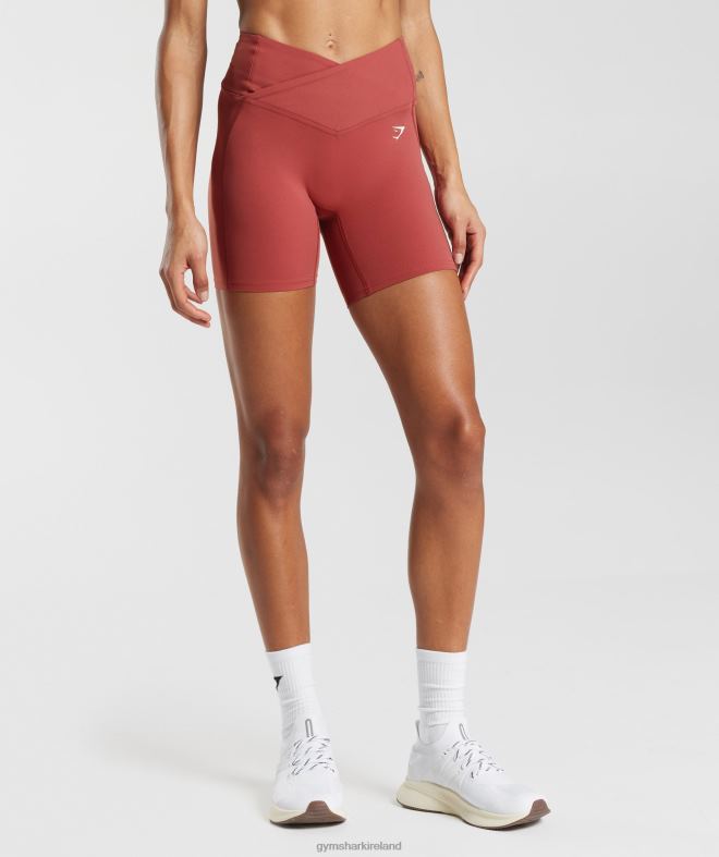 Women Crossover Shorts 8004D45 Gymshark Pomegranate Red