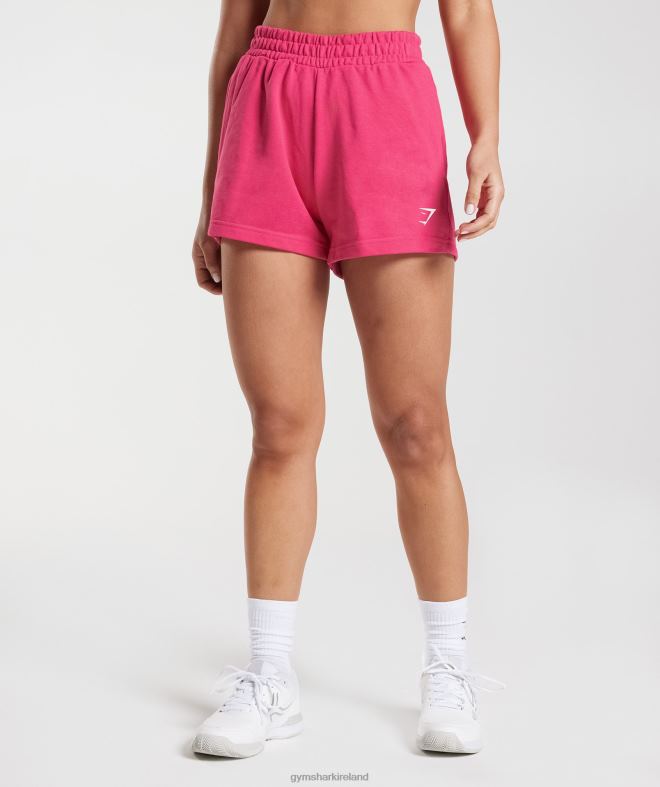Women Fraction Sweat Shorts 8004D15 Gymshark Bright Fuchsia