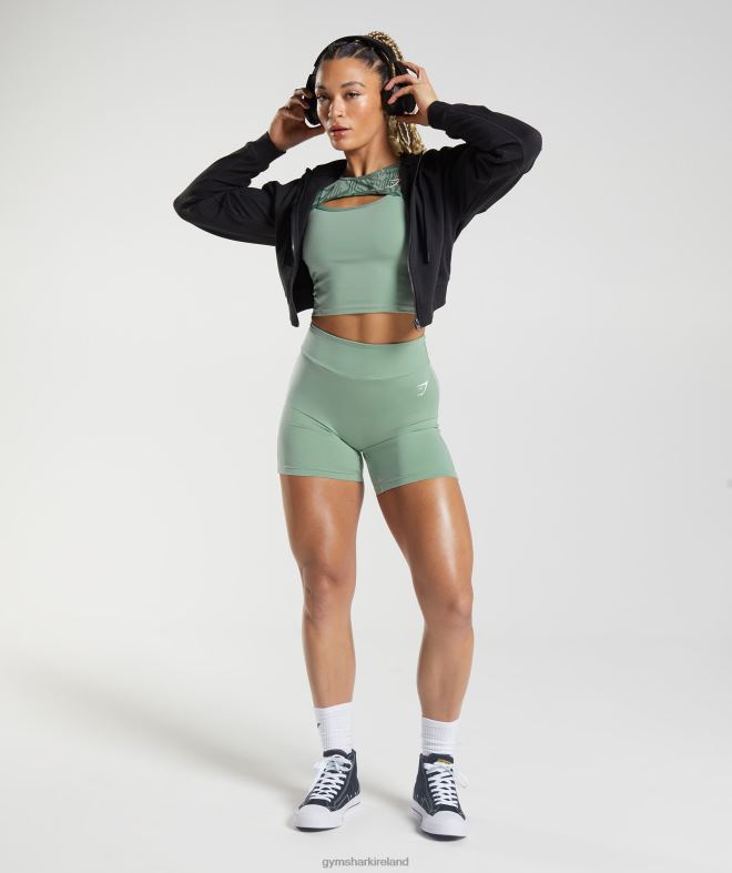 Women GS Power Original Tight Shorts 8004D10 Gymshark Desert Sage Green
