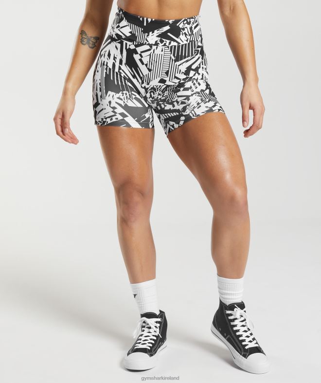 Women GS Power Original Tight Shorts 8004D92 Gymshark Black Print