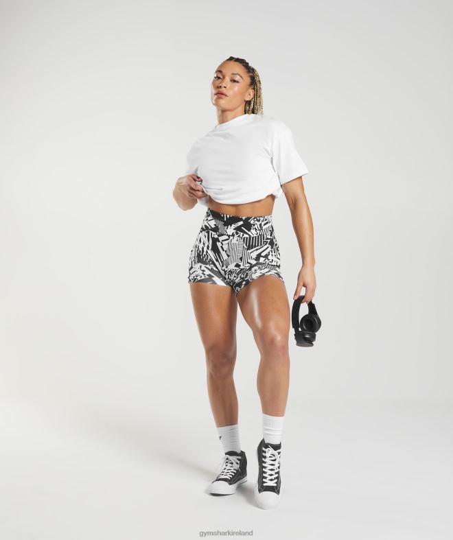 Women GS Power Original Tight Shorts 8004D92 Gymshark Black Print