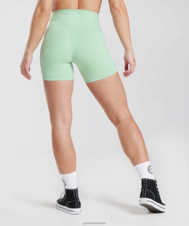 Women Legacy Ruched Tight Shorts 8004D38 Gymshark Mist Green