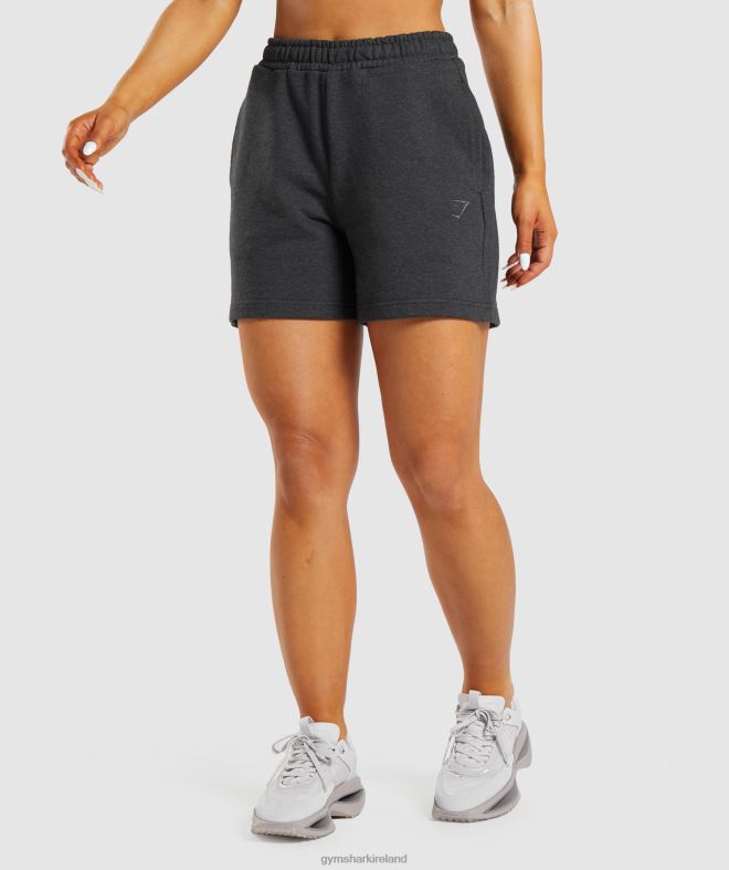 Women Rest Day Sweats Shorts 8004D57 Gymshark Black Core Marl
