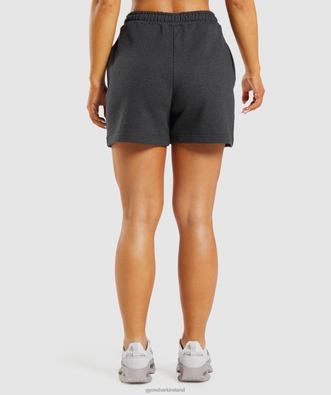 Women Rest Day Sweats Shorts 8004D57 Gymshark Black Core Marl
