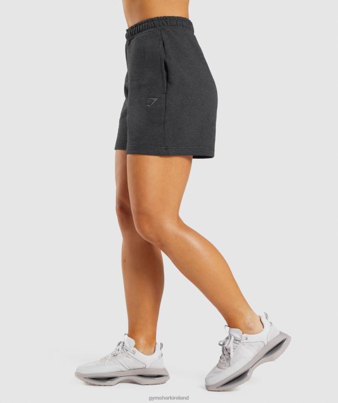 Women Rest Day Sweats Shorts 8004D57 Gymshark Black Core Marl