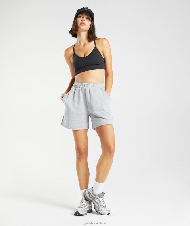 Women Rest Day Sweats Shorts 8004D58 Gymshark Light Grey Core Marl