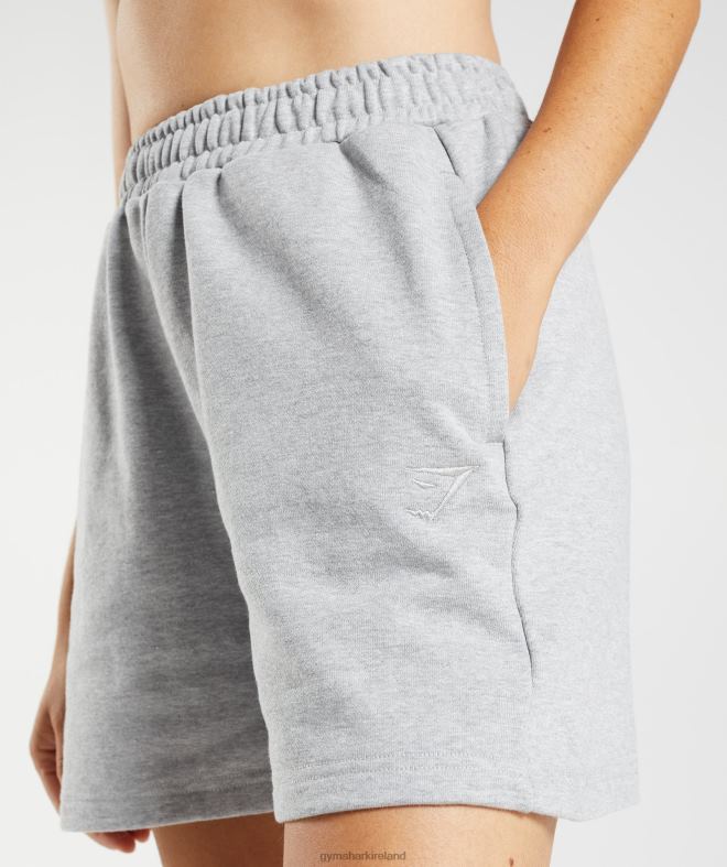 Women Rest Day Sweats Shorts 8004D58 Gymshark Light Grey Core Marl