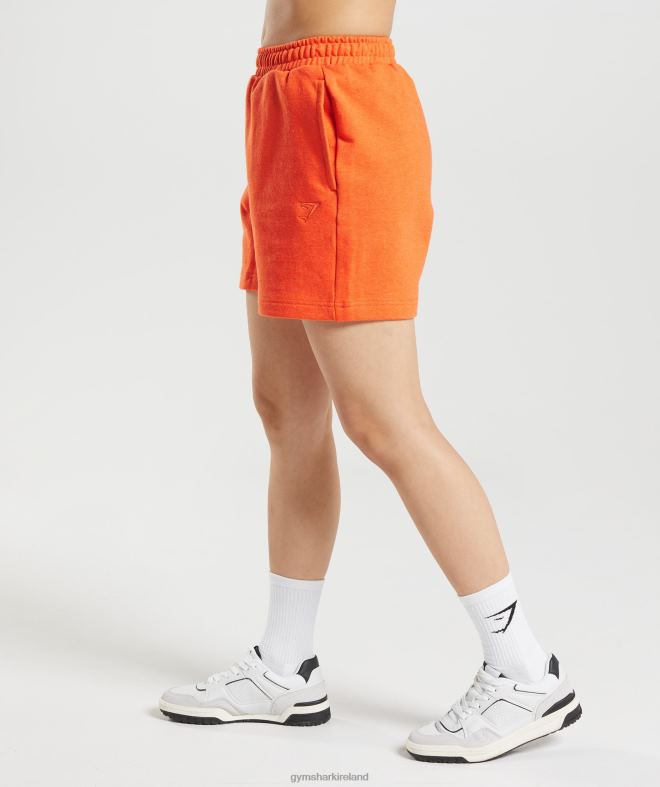 Women Rest Day Sweats Shorts 8004D63 Gymshark Blaze Orange Marl
