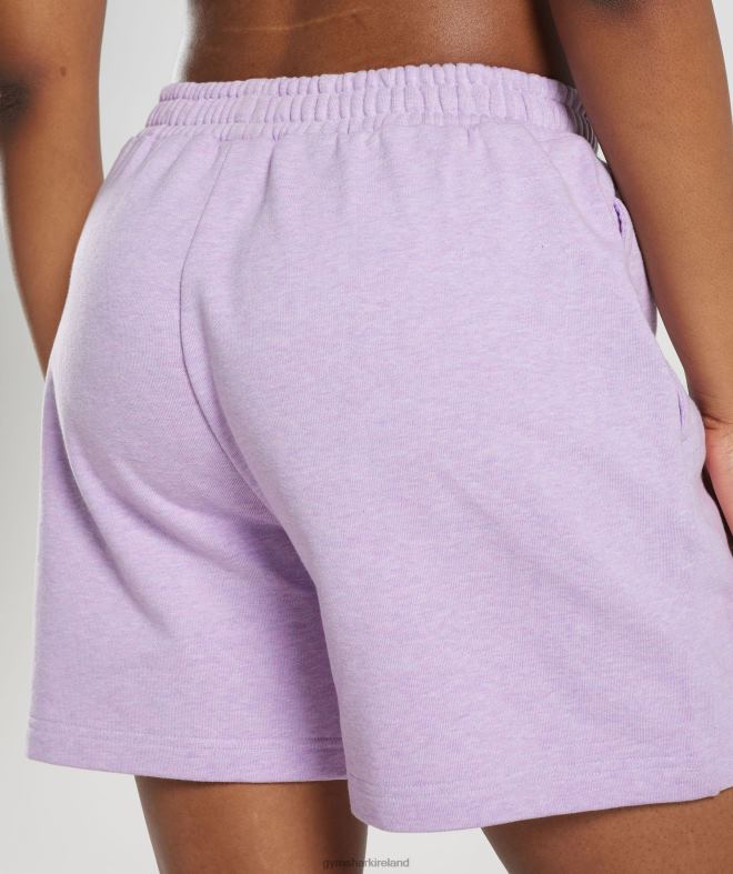 Women Rest Day Sweats Shorts 8004D70 Gymshark Aura Lilac Marl