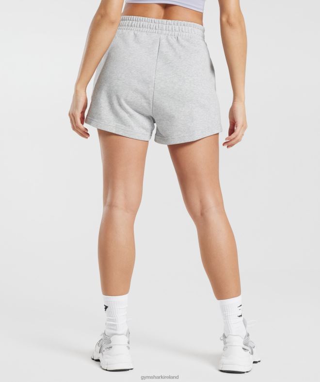 Women Strong Peach Shorts 8004D30 Gymshark Light Grey Marl