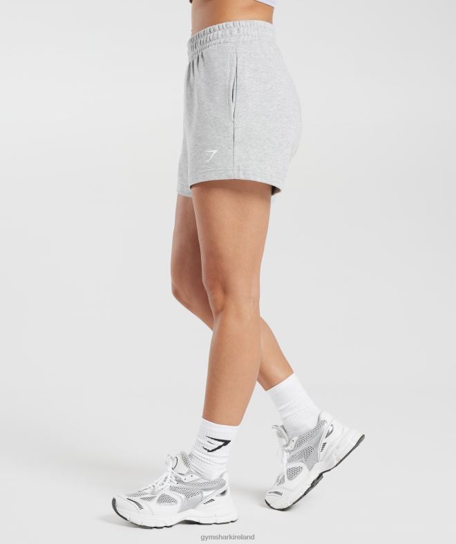 Women Strong Peach Shorts 8004D30 Gymshark Light Grey Marl