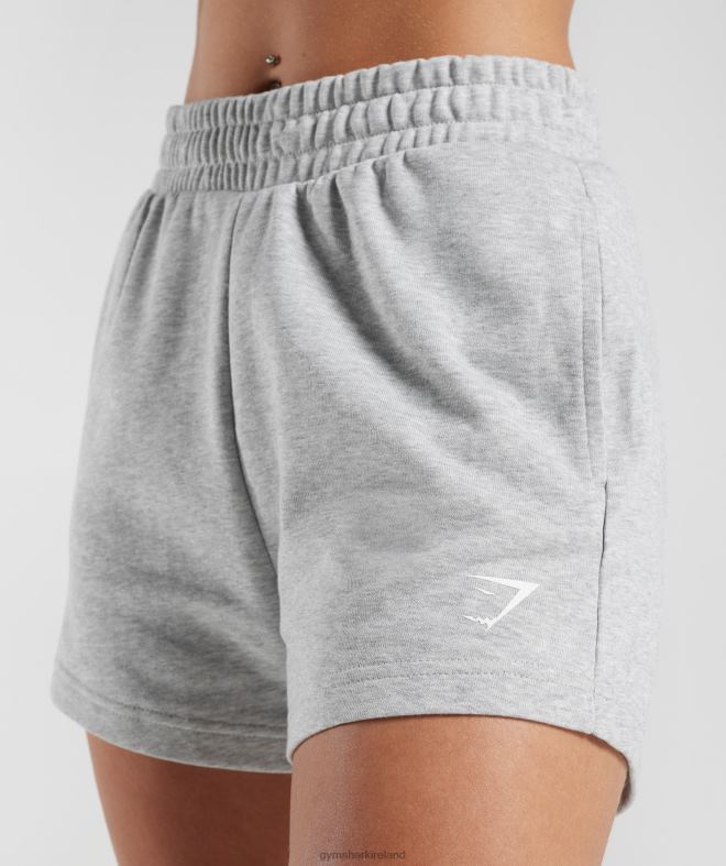Women Strong Peach Shorts 8004D30 Gymshark Light Grey Marl