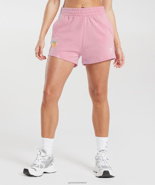 Women Strong Peach Shorts 8004D35 Gymshark Candy Floss Pink
