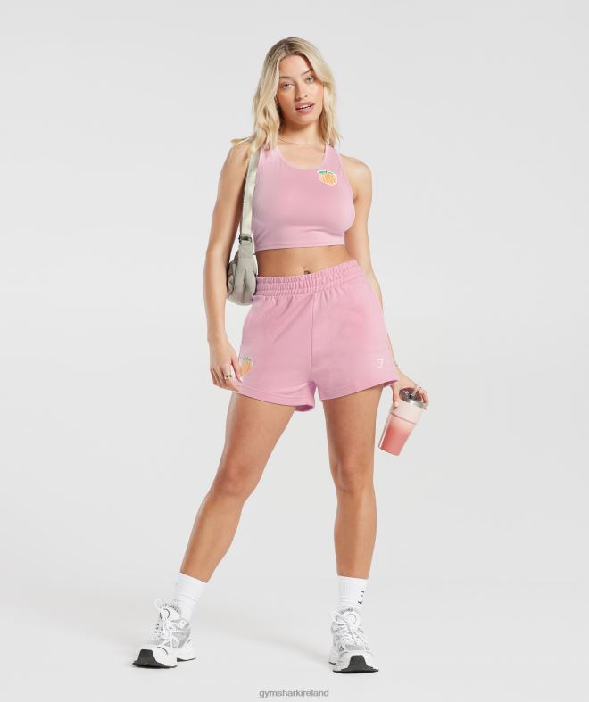 Women Strong Peach Shorts 8004D35 Gymshark Candy Floss Pink