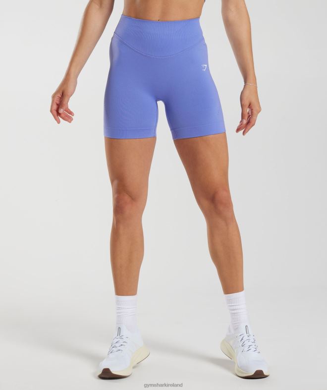 Women Sweat Seamless Shorts 8004D17 Gymshark Grape Blue