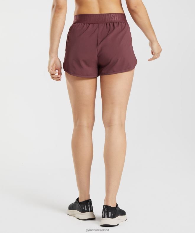 Women Training Loose Fit Shorts 8004D76 Gymshark Cherry Brown