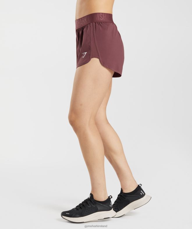 Women Training Loose Fit Shorts 8004D76 Gymshark Cherry Brown