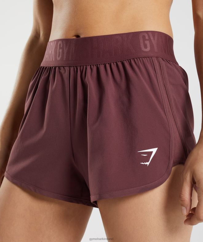 Women Training Loose Fit Shorts 8004D76 Gymshark Cherry Brown