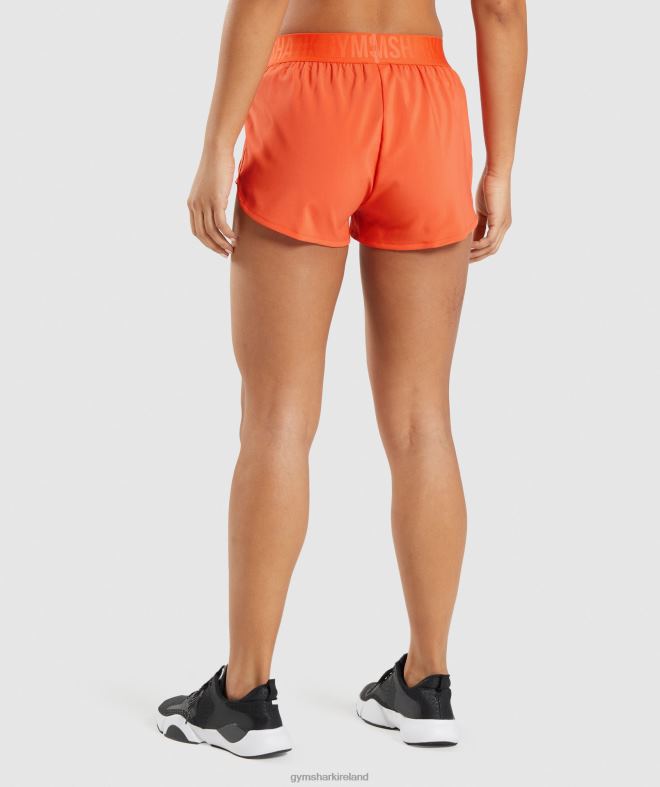 Women Training Loose Fit Shorts 8004D80 Gymshark Papaya Orange