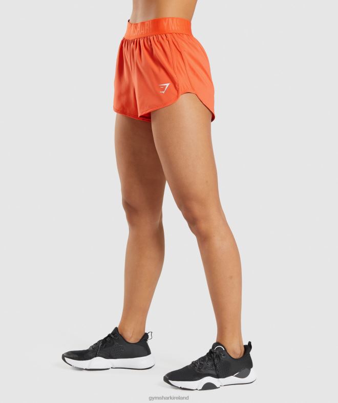 Women Training Loose Fit Shorts 8004D80 Gymshark Papaya Orange