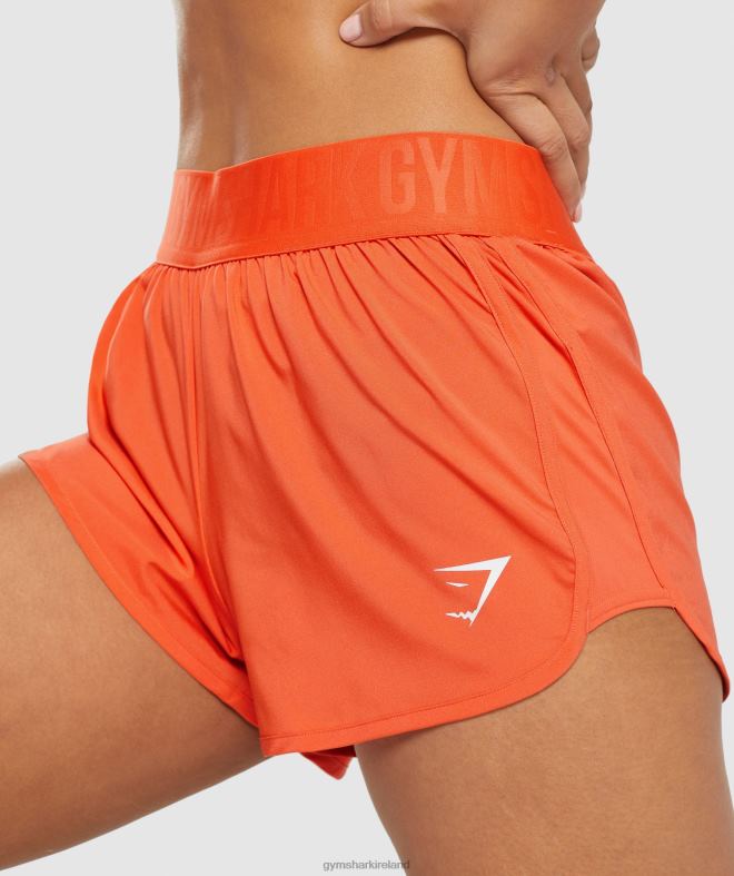 Women Training Loose Fit Shorts 8004D80 Gymshark Papaya Orange