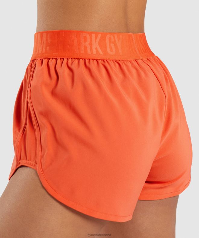 Women Training Loose Fit Shorts 8004D80 Gymshark Papaya Orange