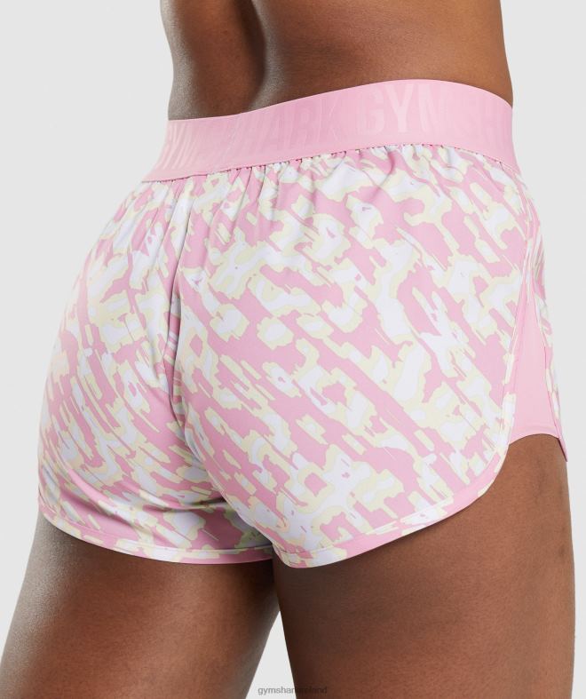 Women Training Loose Fit Shorts 8004D89 Gymshark Pink Print