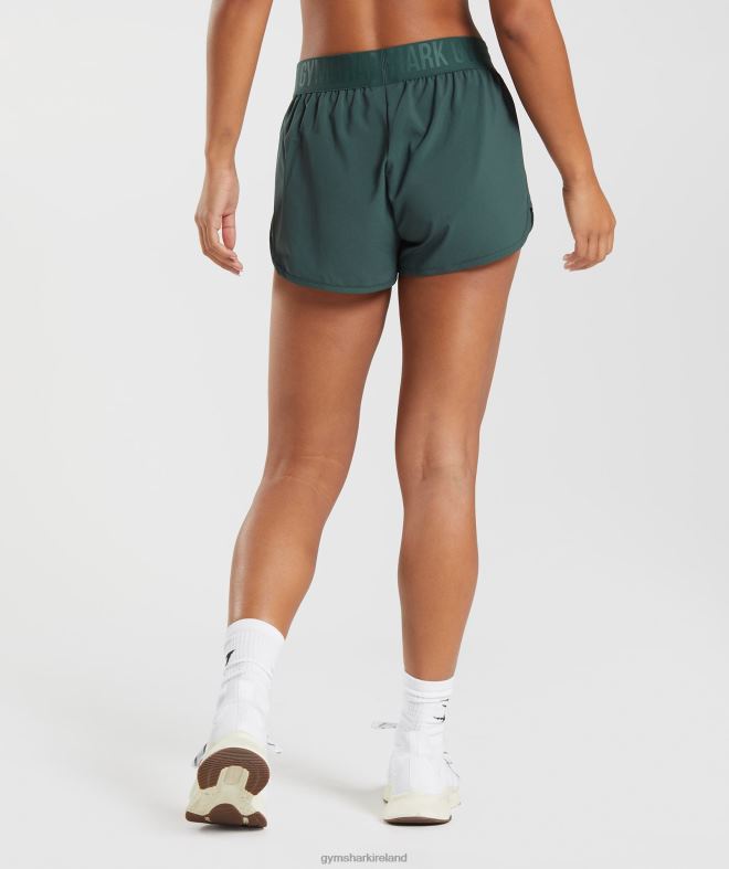 Women Training Loose Fit Shorts 8004D95 Gymshark Obsidian Green