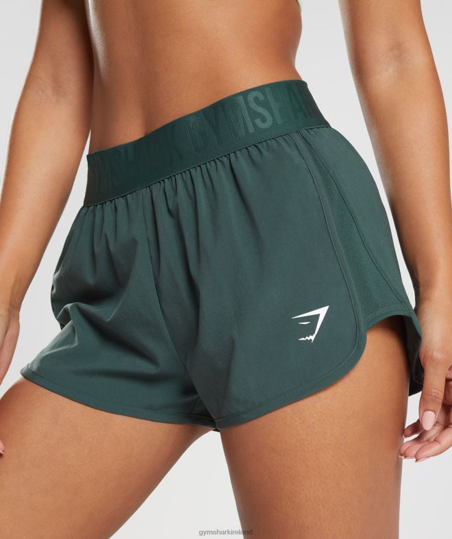 Women Training Loose Fit Shorts 8004D95 Gymshark Obsidian Green