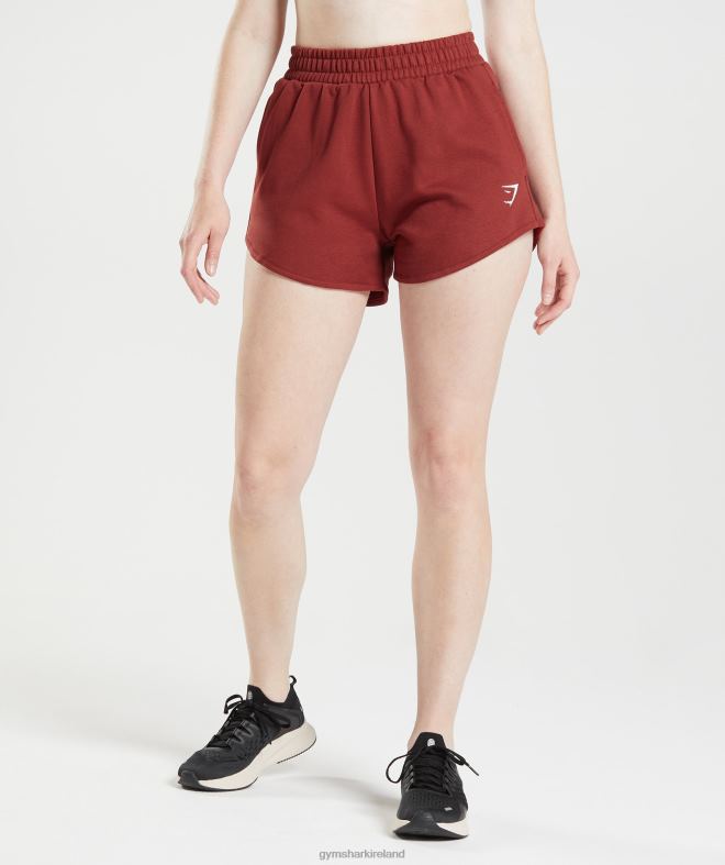 Women Training Sweat Shorts 8004D64 Gymshark Rosewood Red