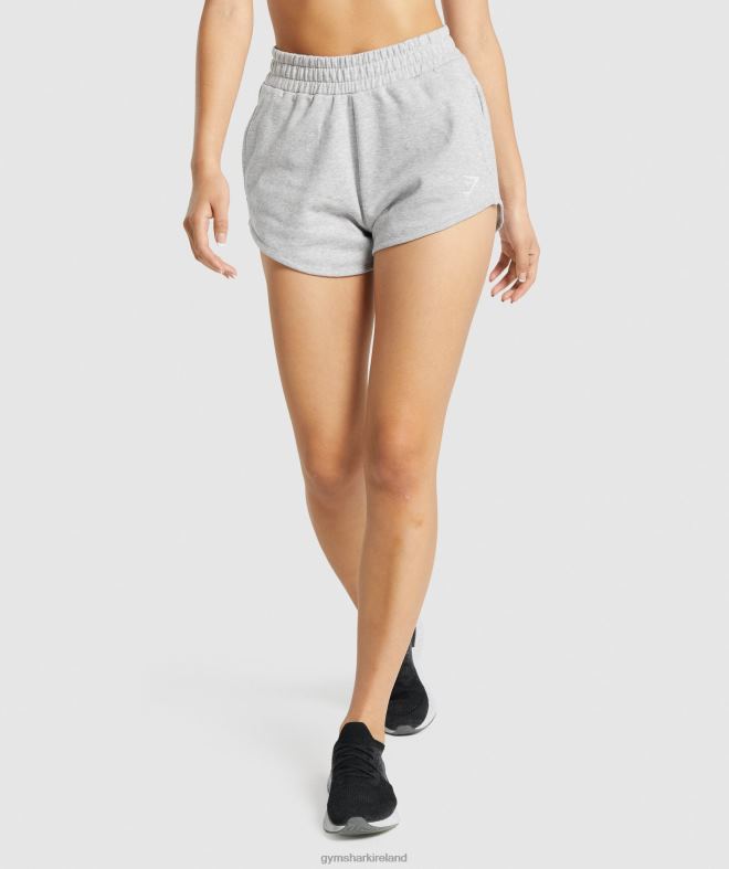 Women Training Sweat Shorts 8004D94 Gymshark Light Grey Marl