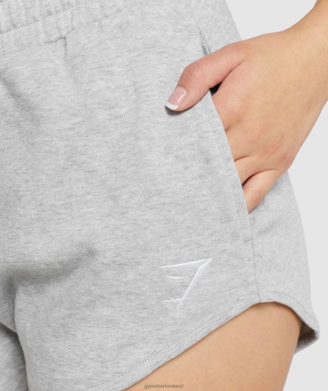 Women Training Sweat Shorts 8004D94 Gymshark Light Grey Marl