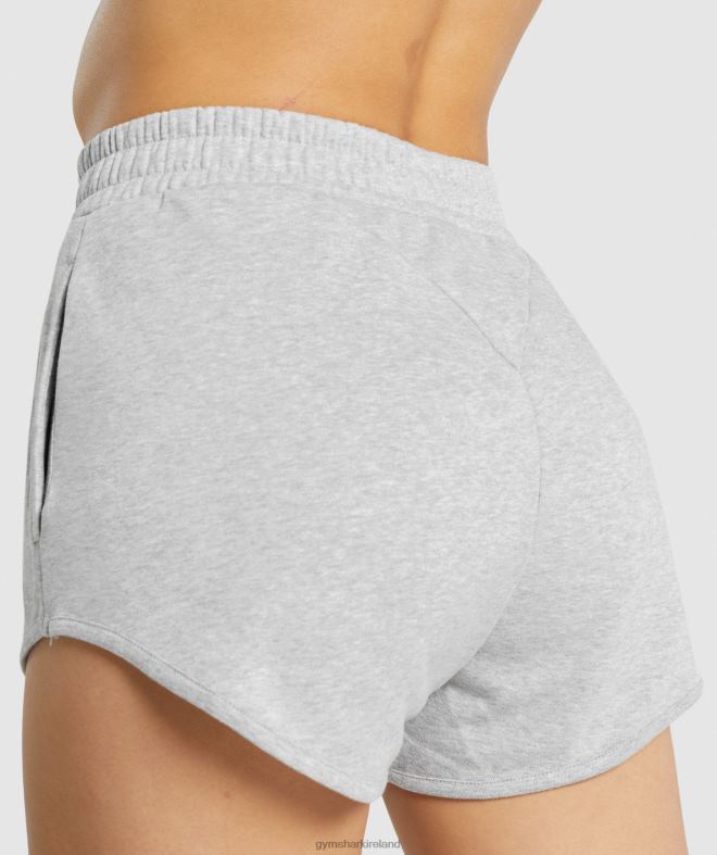Women Training Sweat Shorts 8004D94 Gymshark Light Grey Marl