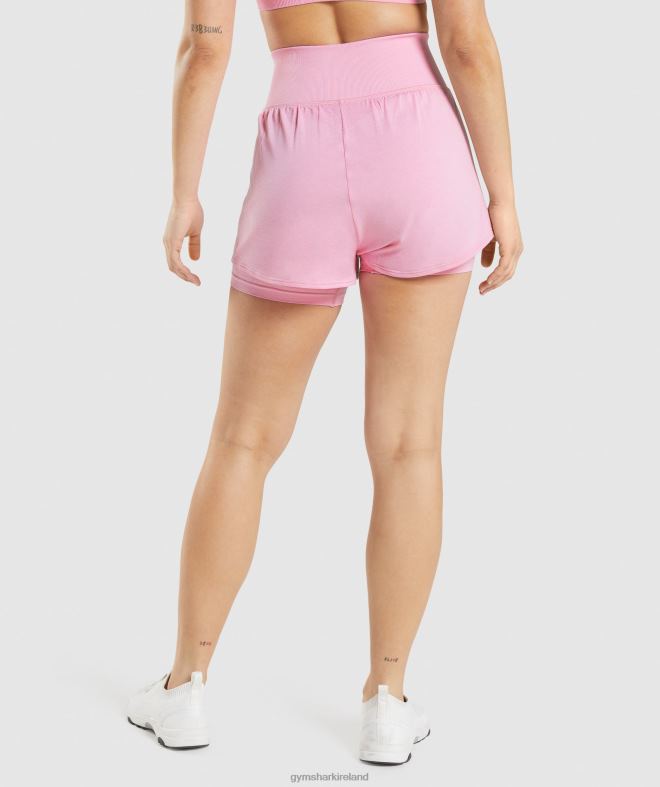 Women Vital Seamless 2.0 2-in-1 Shorts 8004D71 Gymshark Sorbet Pink Marl