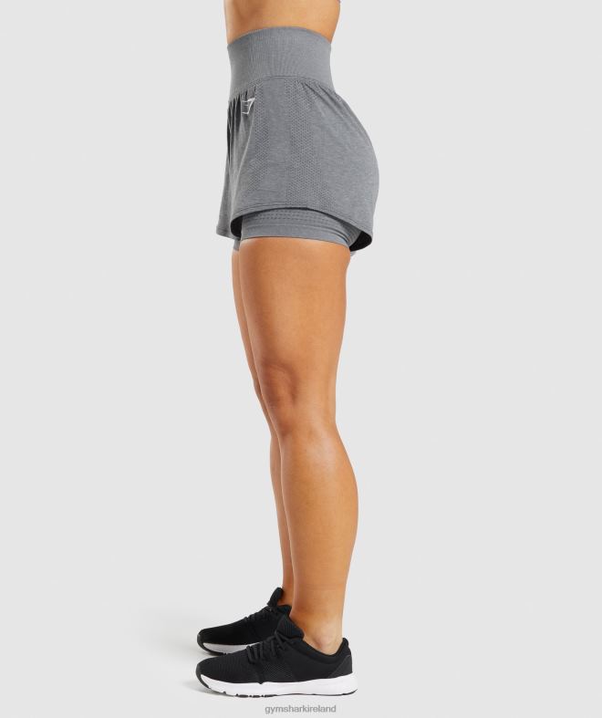 Women Vital Seamless 2.0 2-in-1 Shorts 8004D97 Gymshark Smokey Grey Marl