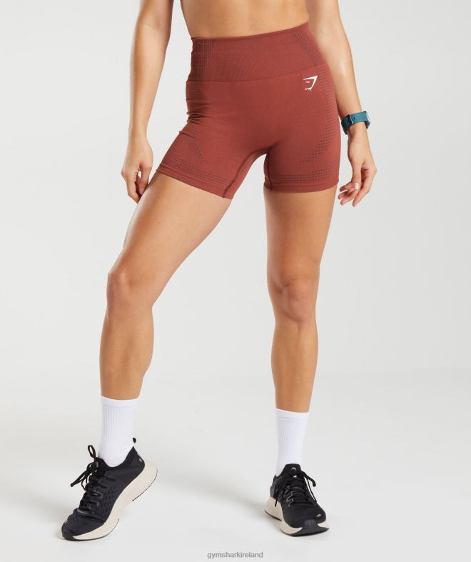 Women Vital Seamless 2.0 Shorts 8004D13 Gymshark Brick Red Marl