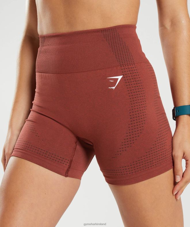 Women Vital Seamless 2.0 Shorts 8004D13 Gymshark Brick Red Marl
